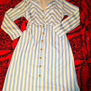 Blue striped dress!